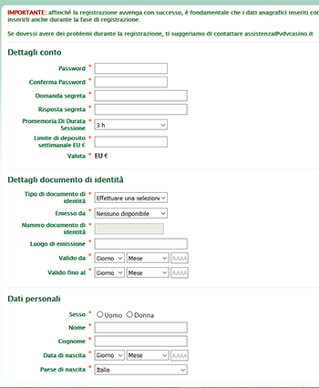 registrazione voglia di vincere